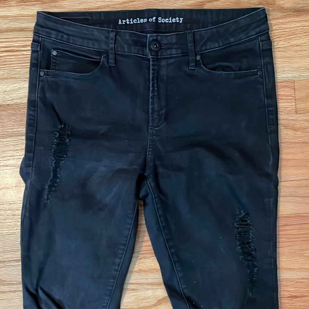 Articles of Society distressed black jeans size 30